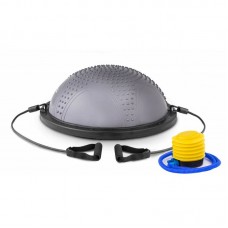 Балансувальна платформа напівсфера з вкрапленнями Hop-Sport HS-MB058B сіра