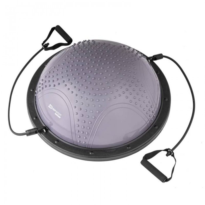 Балансувальна платформа напівсфера з вкрапленнями Hop-Sport HS-MB058B сіра