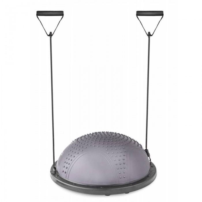 Балансувальна платформа напівсфера з вкрапленнями Hop-Sport HS-MB058B сіра