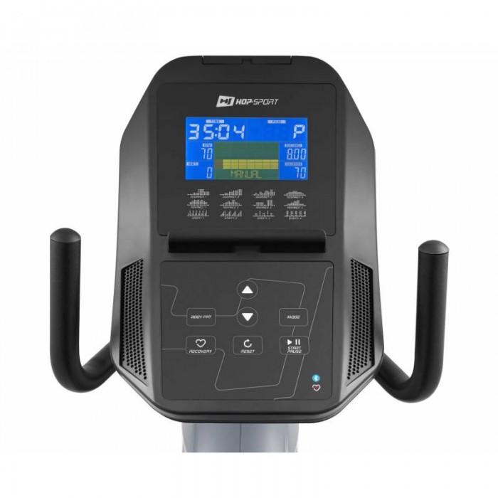Горизонтальний велотренажер Hop-Sport HS-100L Edge iConsole сірий + мат