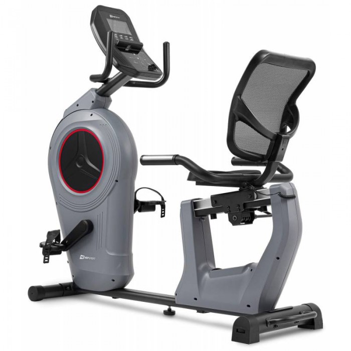 Горизонтальний велотренажер Hop-Sport HS-100L Edge iConsole сірий + мат