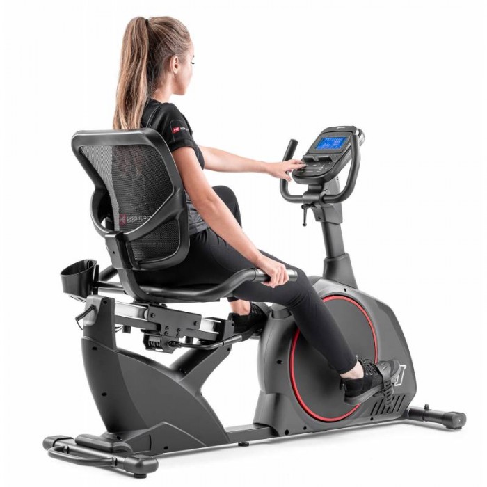Горизонтальний велотренажер Hop-Sport HS-095L Scale сірий + мат