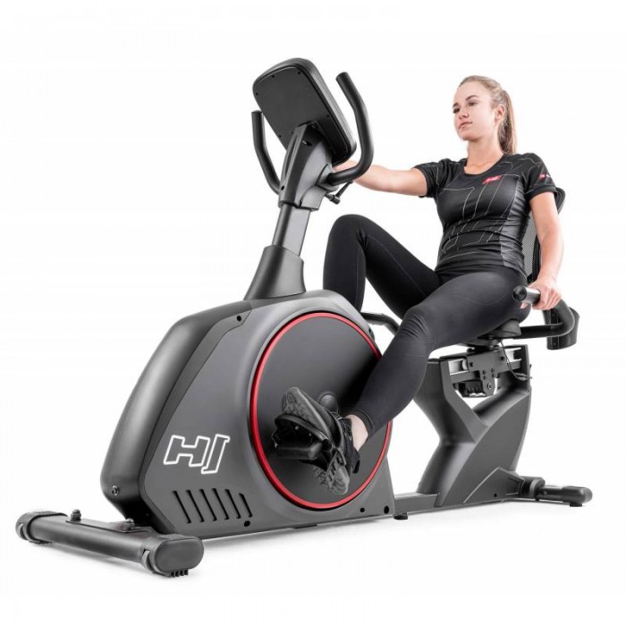 Горизонтальний велотренажер Hop-Sport HS-095L Scale сірий + мат