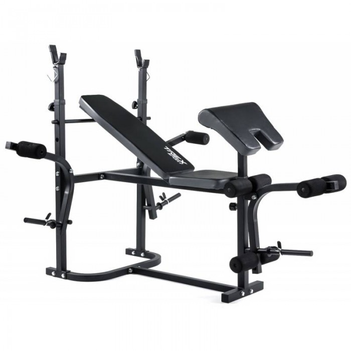 Наклонная скамья для жима универсальная Trex Sport TX-020 со стойками и партой Скотта Наклонная скамья для жима универсальная Trex Sport TX-020 со стойками и партой Скотта