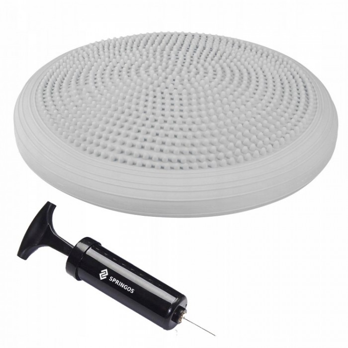 Балансировочная подушка массажная Springos PRO FA0087 Grey