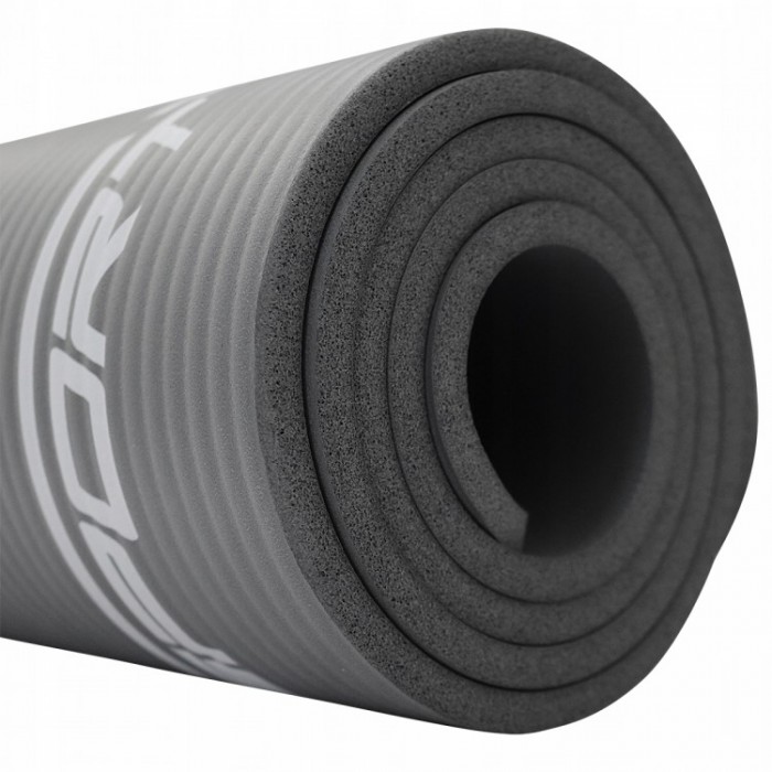 Коврик для фитнеса и йоги SportVida NBR 1 см SV-HK0247 Grey