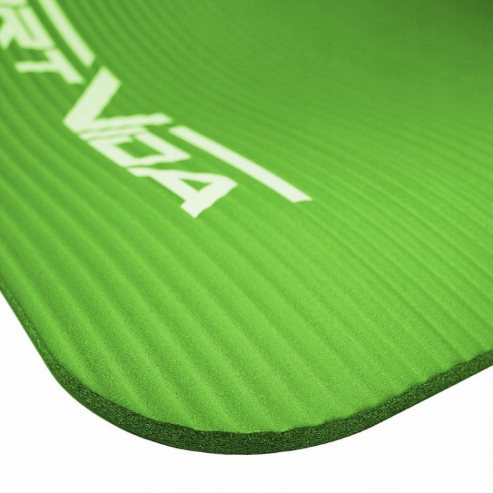 Коврик (мат) спортивный SportVida NBR 180 x 60 x 1 см для йоги и фитнеса SV-HK0248 Green