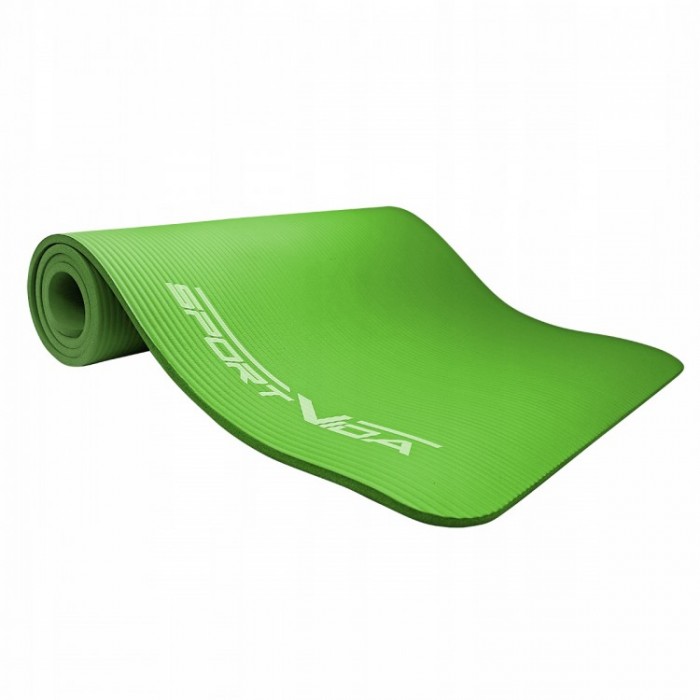 Коврик (мат) спортивный SportVida NBR 180 x 60 x 1 см для йоги и фитнеса SV-HK0248 Green