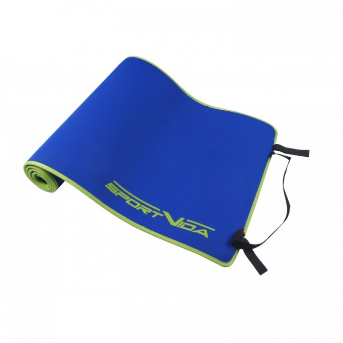 Коврик для фитнеса и йоги SportVida Neopren 6 мм SV-HK0038 Blue Коврик для фитнеса и йоги SportVida Neopren 6 мм SV-HK0038 Blue