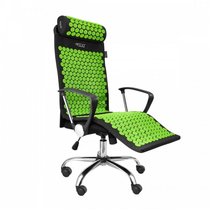 Масажний килимок з валиком 4FIZJO Classic Mat XL Аплікатор Кузнєцова Black/Green (P-5907222931769)