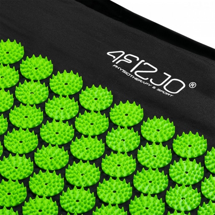 Масажний килимок з валиком 4FIZJO Classic Mat XL Аплікатор Кузнєцова Black/Green (P-5907222931769)