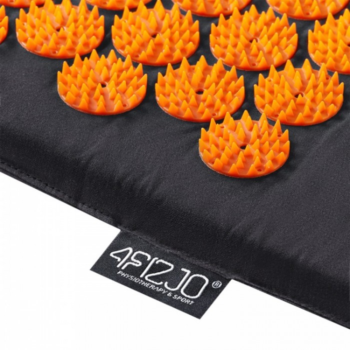 Массажный коврик с валиком 4FIZJO Classic Mat XL Аппликатор Кузнецова Black/Orange (P-5907222931776)