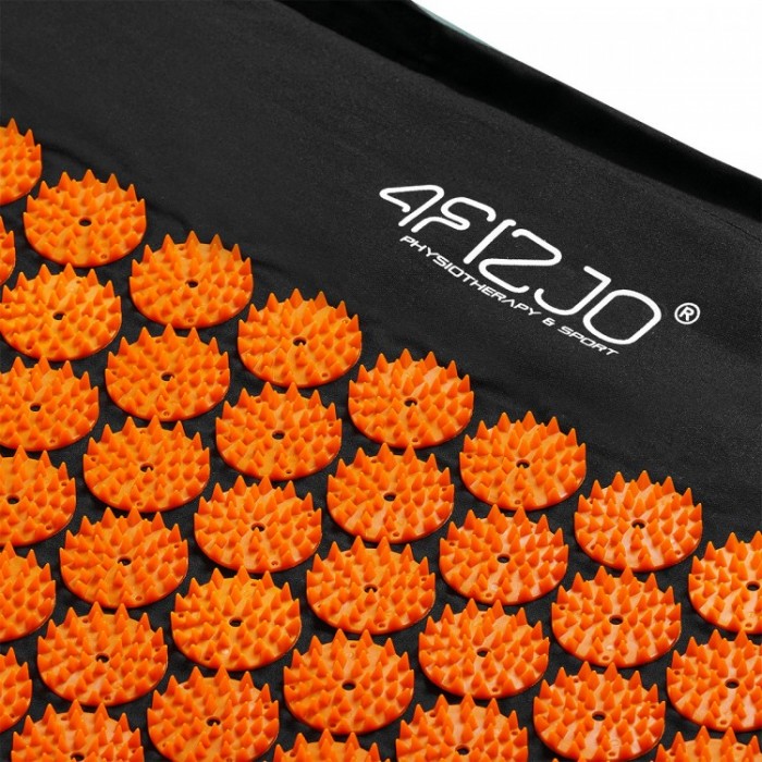 Массажный коврик с валиком 4FIZJO Classic Mat XL Аппликатор Кузнецова Black/Orange (P-5907222931776)