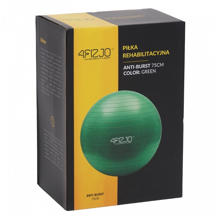Мяч для фитнеса (фитбол) 4FIZJO 75 см Anti-Burst Green (P-5907222931189)