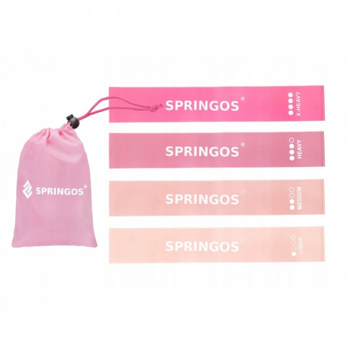 Резинки для фитнеса и спорта набор Springos Mini Power Band 4 шт 0-20 кг PB0019 Резинки для фитнеса и спорта набор Springos Mini Power Band 4 шт 0-20 кг PB0019