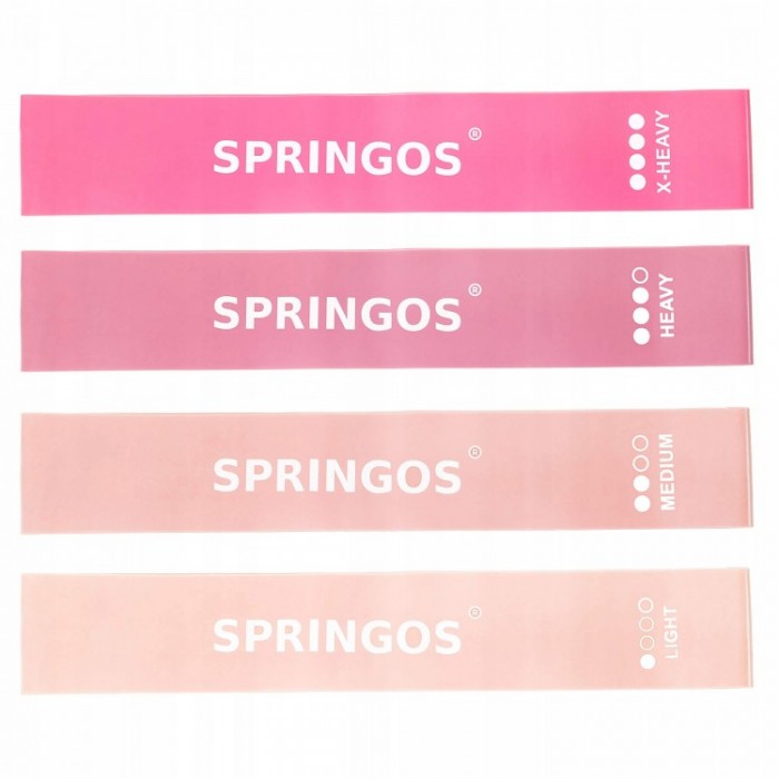 Резинки для фитнеса и спорта набор Springos Mini Power Band 4 шт 0-20 кг PB0019