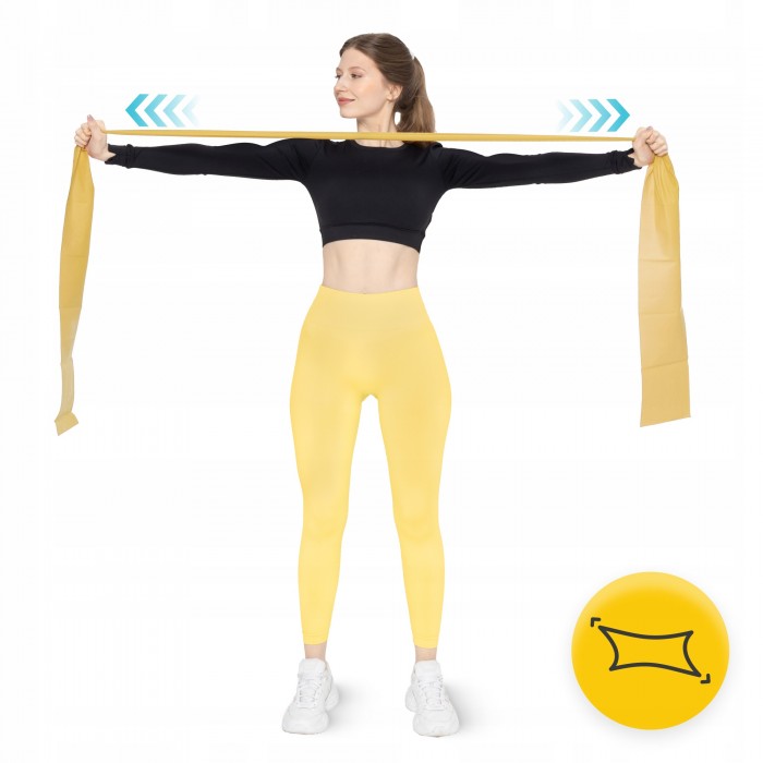 Стрічка-еспандер для спорту та реабілітації 4FIZJO Flat Band 200 х 15 cм 25-35 кг Gold (P-5907739310453)
