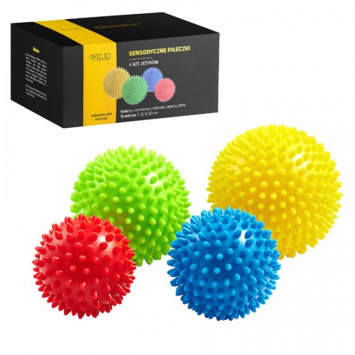 Масажні м'ячі з шипами 4FIZJO Spike Balls 4 шт (P-5907739310514) Масажні м'ячі з шипами 4FIZJO Spike Balls 4 шт (P-5907739310514)