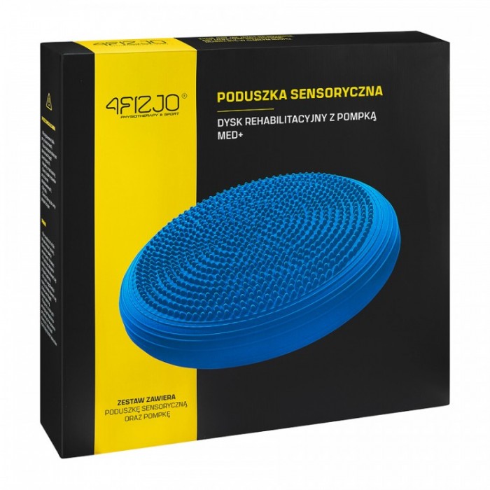 Балансировочная подушка-диск 4FIZJO XXL MED+ 60 см сенсомоторная, массажная Blue (P-5907739310576)