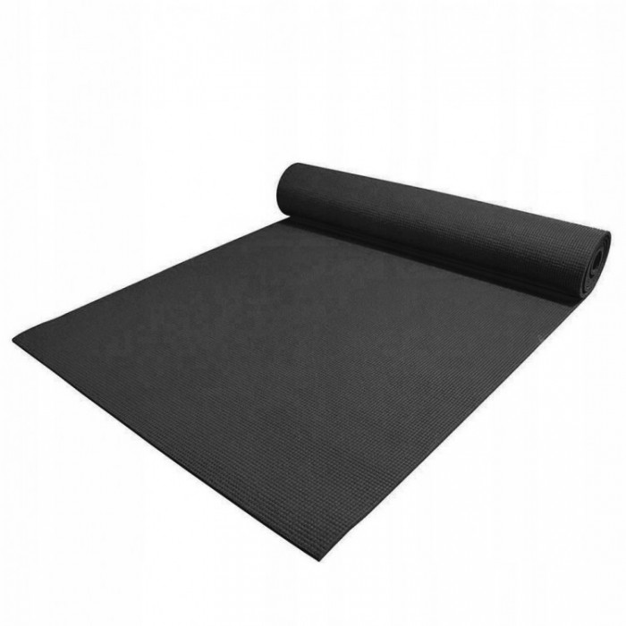 Килимок (мат) для йоги та фітнесу Springos PVC 4 мм YG0007 Black