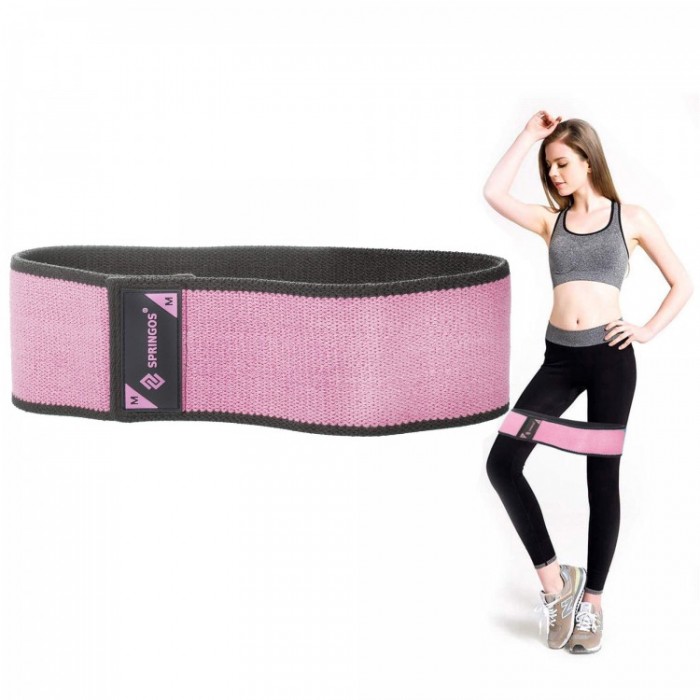 Резинка для фитнеса и спорта тканевая Springos Hip Band Size M FA0110