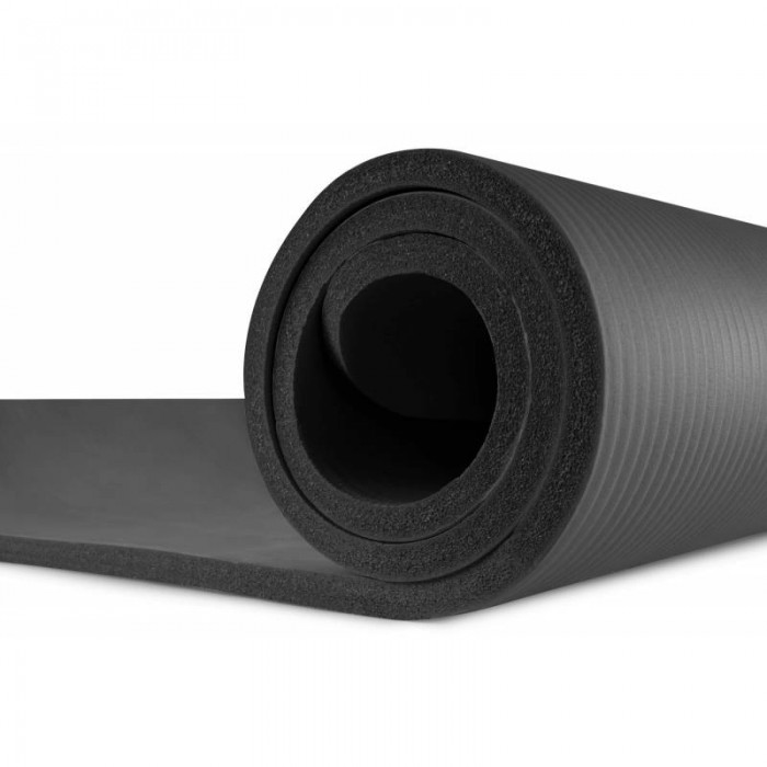 Килимок для фітнесу та йоги Hop-Sport HS-N015GM 1,5 см чорний
