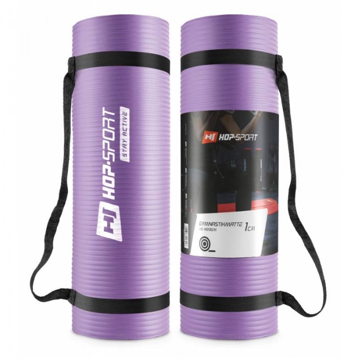 Коврик для фитнеса и йоги Hop-Sport HS-N010GM 1 см фиолетовый