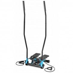 Степпер Hop-Sport HS-045S Slim с ручками и эспандерами голубой