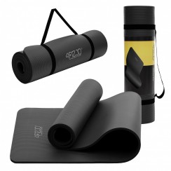 Килимок (мат) спортивний 4FIZJO NBR 180 x 60 x 1.5 см для йоги та фітнесу Black (P-5907222931592)