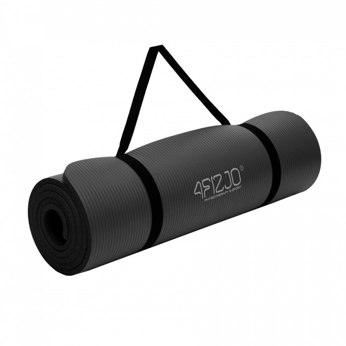 Коврик (мат) спортивный 4FIZJO NBR 180 x 60 x 1.5 см для йоги и фитнеса Black (P-5907222931592)