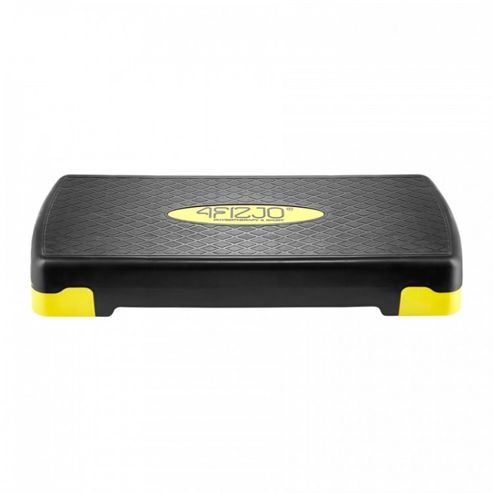 Степ-платформа 3-ступінчаста 4FIZJO 69 х 28 х 10-15-20 см Black/Yellow (P-5907739311436)