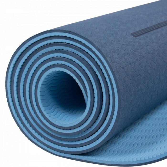 Килимок для йоги Springos TPE 6 мм YG0012 Blue / Sky Blue