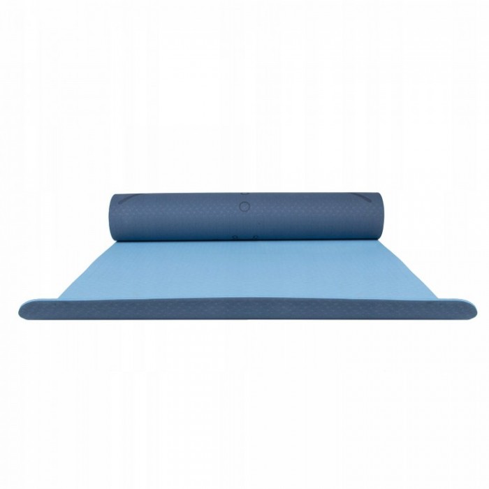 Килимок для йоги Springos TPE 6 мм YG0012 Blue / Sky Blue