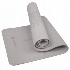 Килимок для йоги (Yoga mat) Springos TPE 6 мм YG0017 Grey з розміткою
