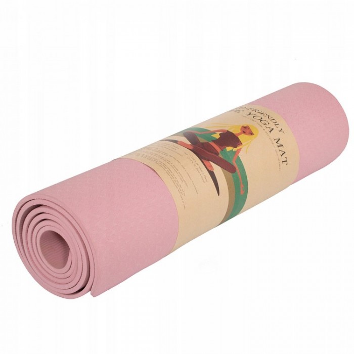 Килимок для йоги Springos TPE 6 мм YG0018 Pink