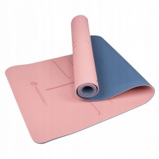 Килимок (мат) для йоги та фітнесу Springos TPE 6 мм YG0014 Pink / Blue
