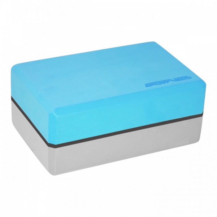 Блок для йоги (цегла) двоколірний SportVida SV-HK0335 Blue / Grey