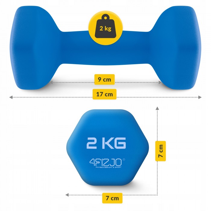 Гантелі для фітнесу вінілові 4FIZJO Classic 2 x 2 кг (P-5907739311979)