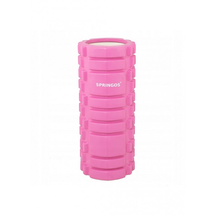 Массажный ролик (валик, роллер) Springos 33 x 14 см FR0017 Pink