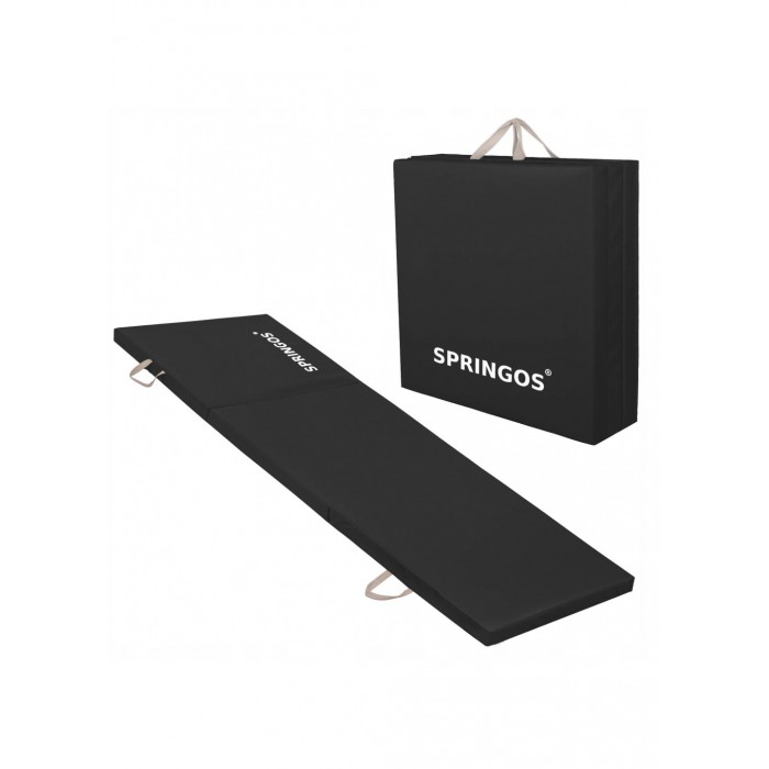 Мат гимнастический складной Springos 180 x 60 x 5 cм FA0041 Black