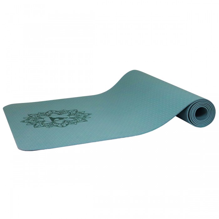 Коврик для йоги с рисунком SportVida TPE 4 мм SV-HK0342 Green