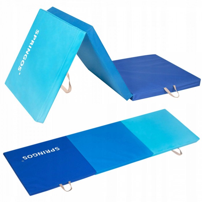 Мат гимнастический складной Springos 180 x 60 x 5.5 cм FA0063 Blue Мат гимнастический складной Springos 180 x 60 x 5.5 cм FA0063 Blue