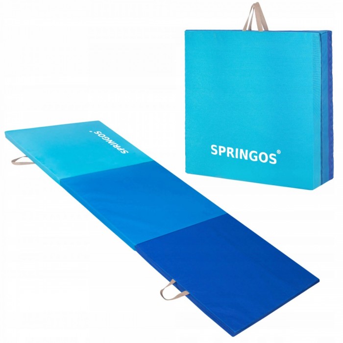 Мат гимнастический складной Springos 180 x 60 x 5.5 cм FA0063 Blue