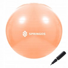 М'яч для фітнесу (фітбол) Springos 55 см Anti-Burst FB0010 Orange