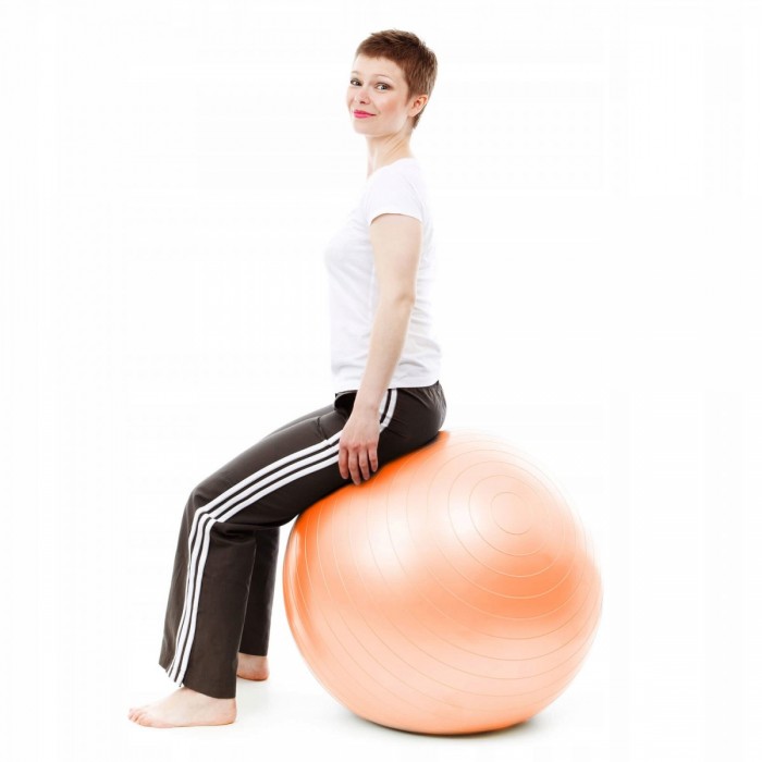 Мяч для фитнеса (фитбол) Springos 55 см Anti-Burst FB0010 Orange