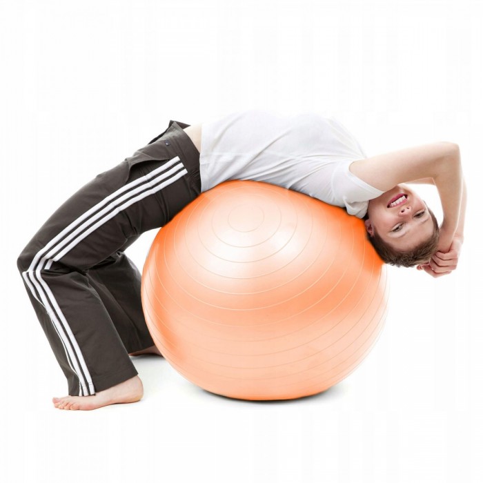 Мяч для фитнеса (фитбол) Springos 55 см Anti-Burst FB0010 Orange