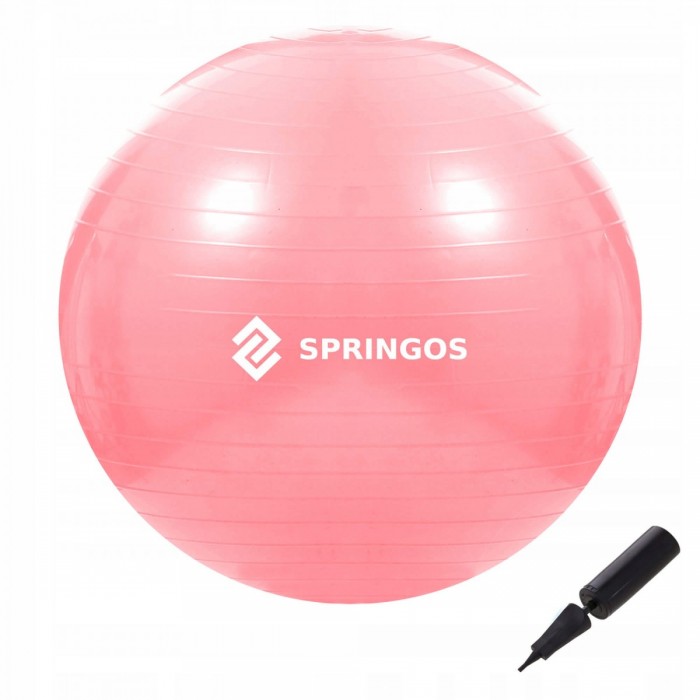 Мяч для фитнеса (фитбол) Springos 75 см Anti-Burst FB0012 Pink Мяч для фитнеса (фитбол) Springos 75 см Anti-Burst FB0012 Pink