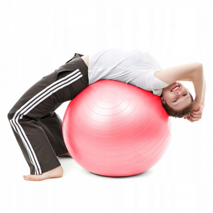 Мяч для фитнеса (фитбол) Springos 75 см Anti-Burst FB0012 Pink