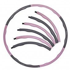 Хулахуп обруч масажний Hula Hoop SportVida 100 см 1.2 кг SV-HK0338 Grey / Pink
