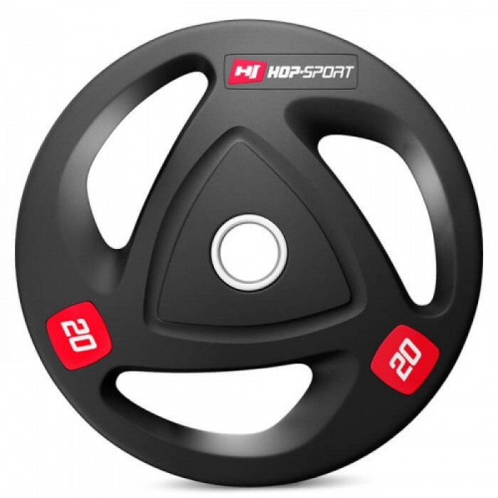 Диск олимпийский обрезиненный Hop-Sport 20 кг d - 50 мм